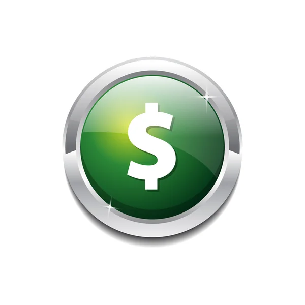 Dollar Currency Button Icon — Stock Vector