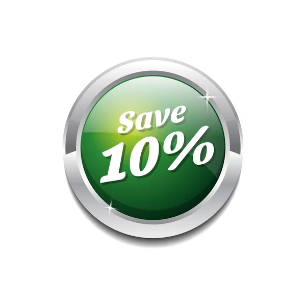 Save 10 Percent Button — Stock Vector