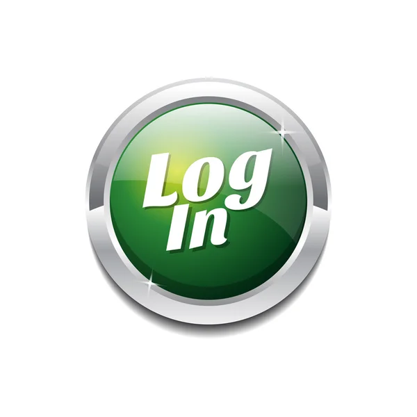 Log In Icon Button — Stock Vector