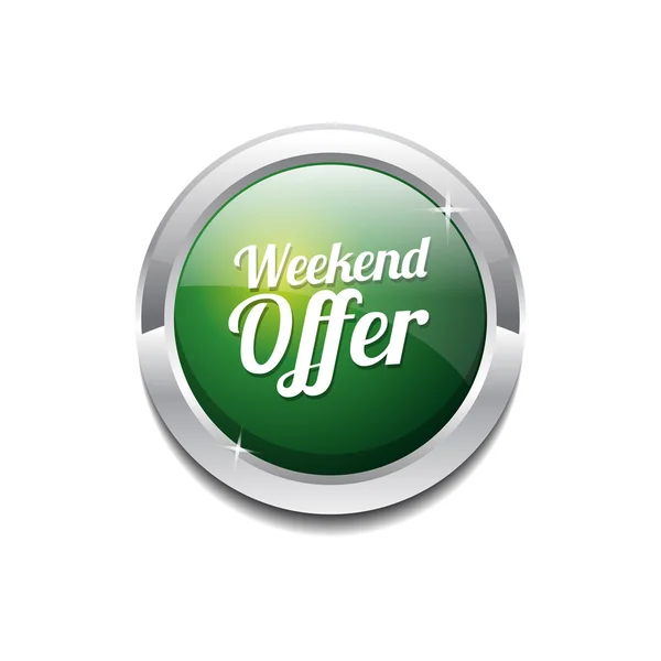 Weekend Offer Icon Button — Stock Vector