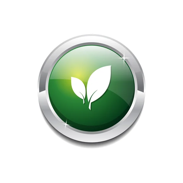 Botón de icono Eco Friendly — Vector de stock