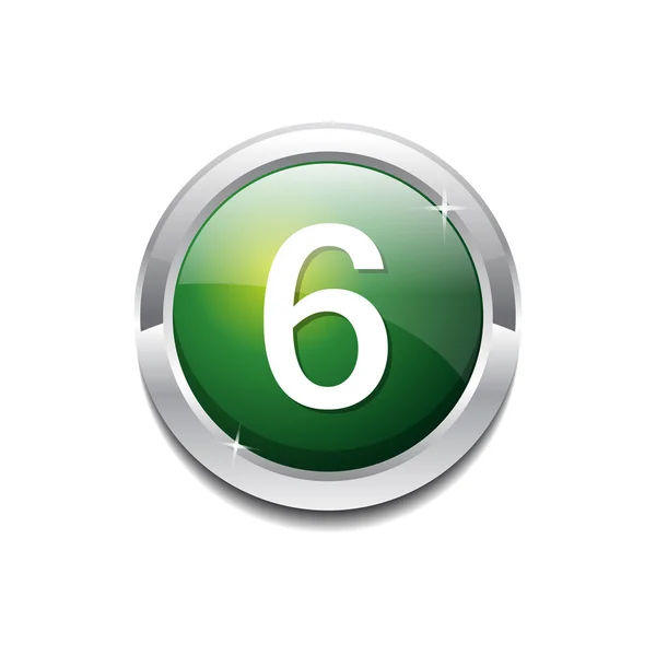 Bouton d'icône de 6 numéros — Image vectorielle