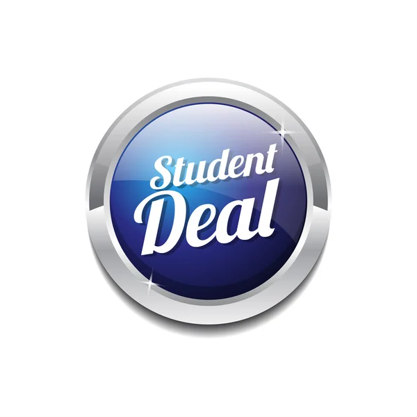 Student Deal Icon Button — Stock Vector