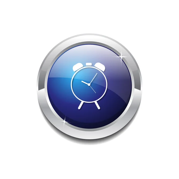 Alarm Clock Icon Button — Stock Vector