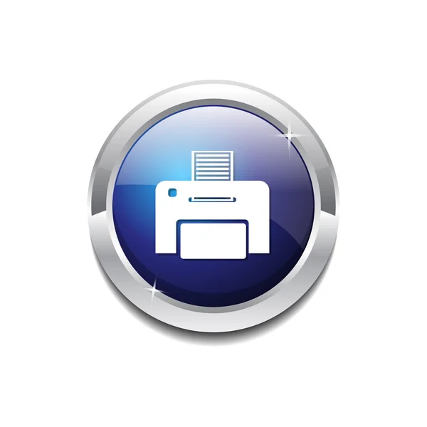 Imprimante icône bouton — Image vectorielle
