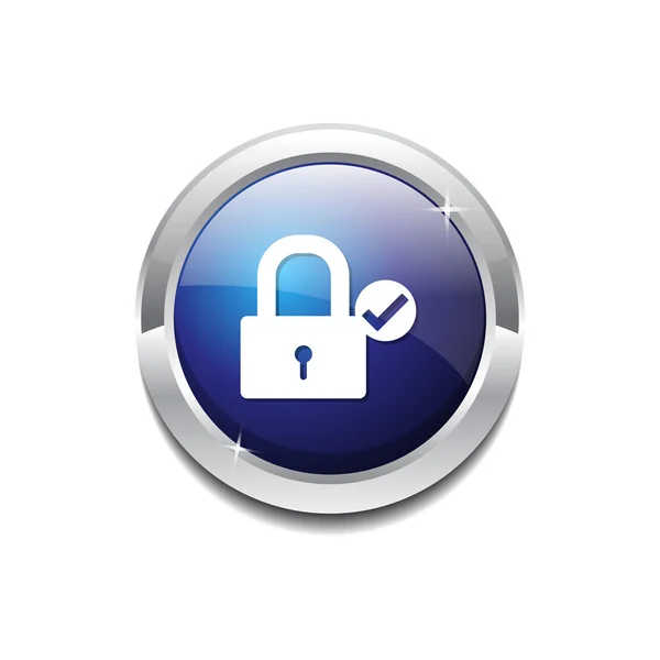 Botão de ícone protegido — Vetor de Stock