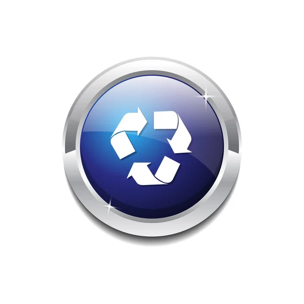Recycle Icon Button — Stock Vector