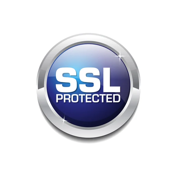 Значок кнопки захищеному SSL — стоковий вектор