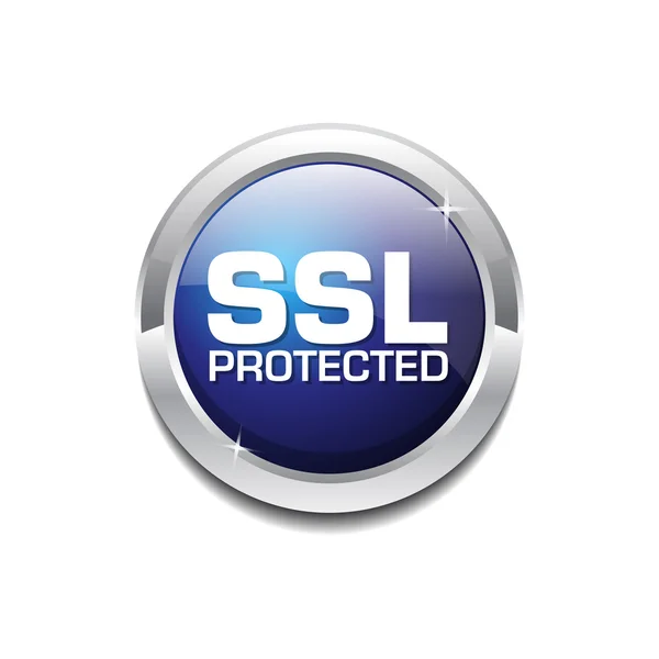 Ssl geschützte Icon-Taste — Stockvektor