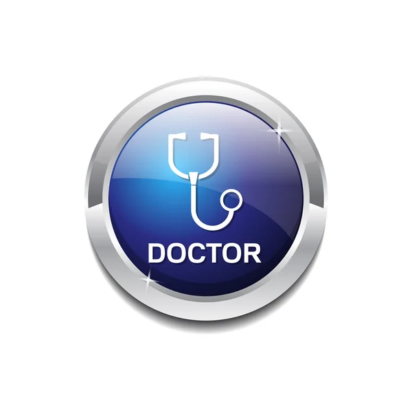 Bouton Icône Docteur — Image vectorielle