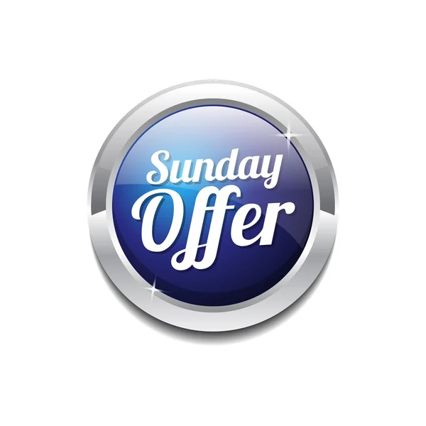 Sunday Offer Icon Button — Stock Vector