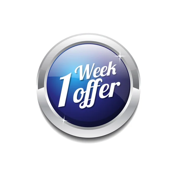1 Week Offer Icon Button — Stock Vector