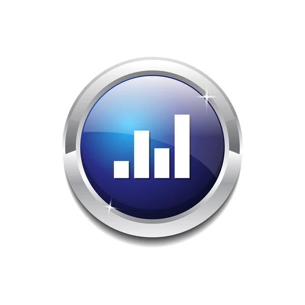 Graph Icon Button — Stock Vector