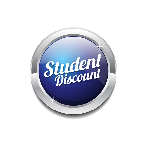Botão de ícone de desconto para estudantes — Vetor de Stock