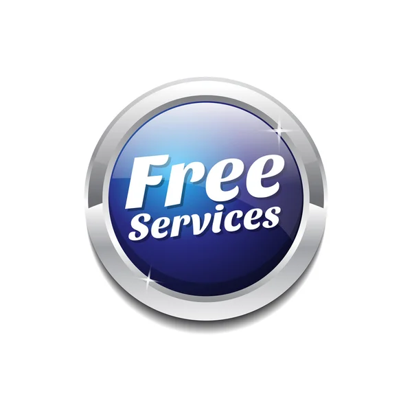 Bouton Icône Services gratuits — Image vectorielle
