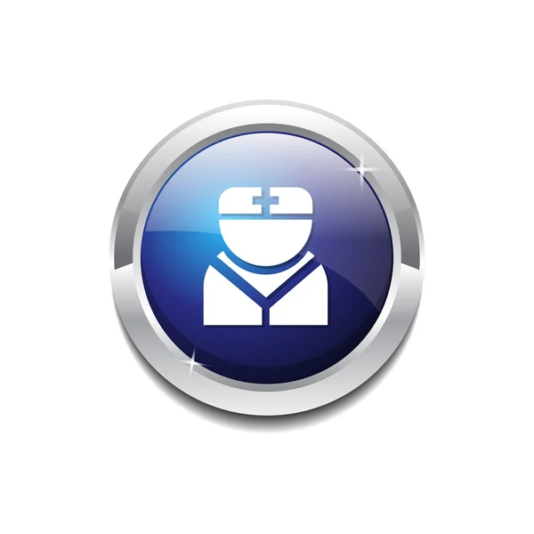 Pielęgniarka ikona przycisku — Wektor stockowy