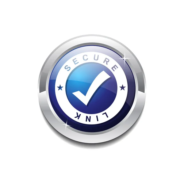 Botón de icono de enlace seguro — Vector de stock