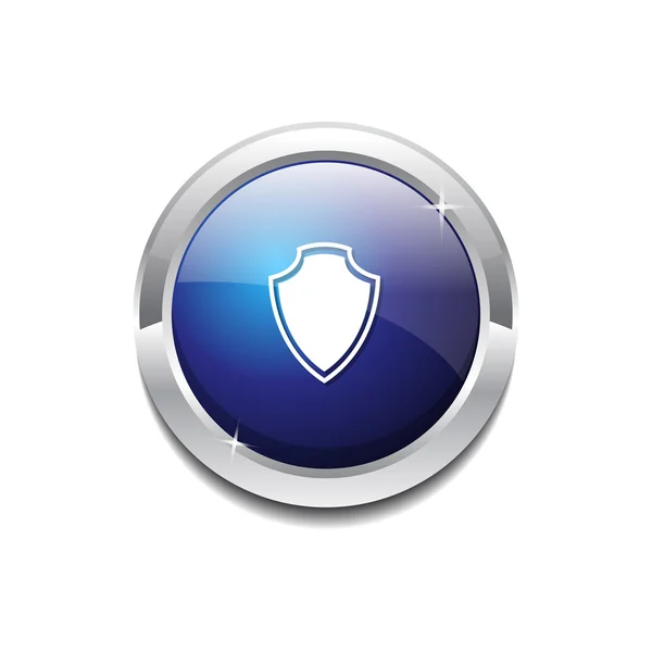 Shield Sign Icon Button — Stock Vector