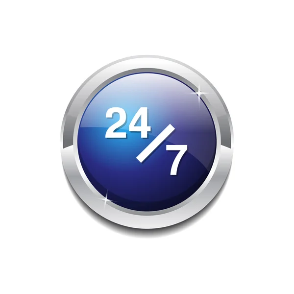 24 Hours Service Icon Button — Stock Vector