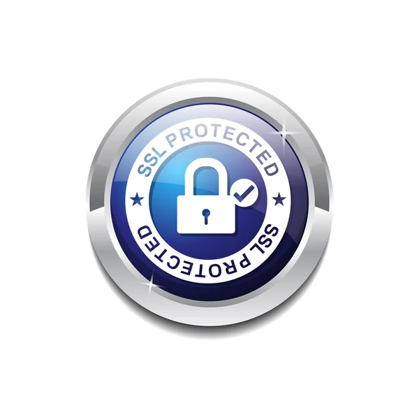 Bouton Icône de lien protégé SSL — Image vectorielle