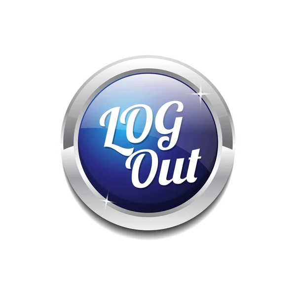 Log Out Icon Button — Stock Vector