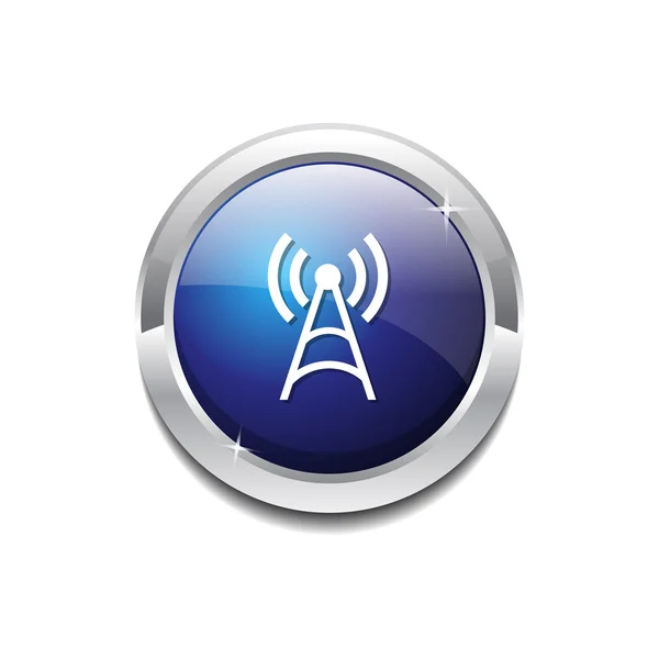 Radio Signal Button Icon — Stock Vector