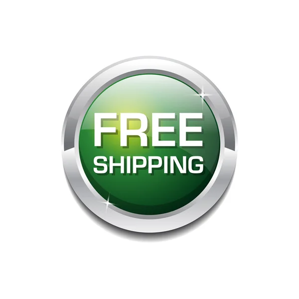 Free Shipping Button — Stock Vector