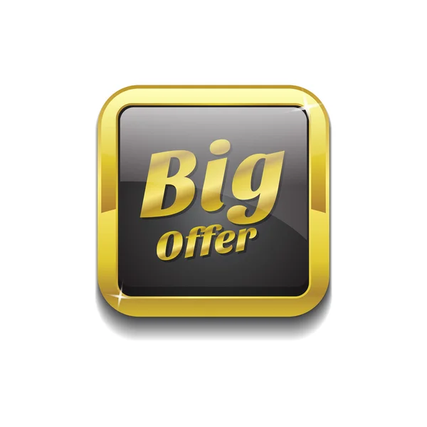 Big Offer Icon Button — Stock Vector