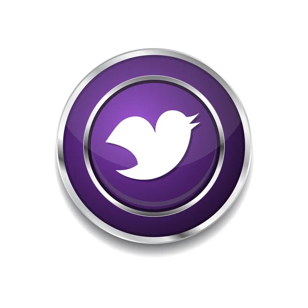 Botón icono de pájaro — Vector de stock