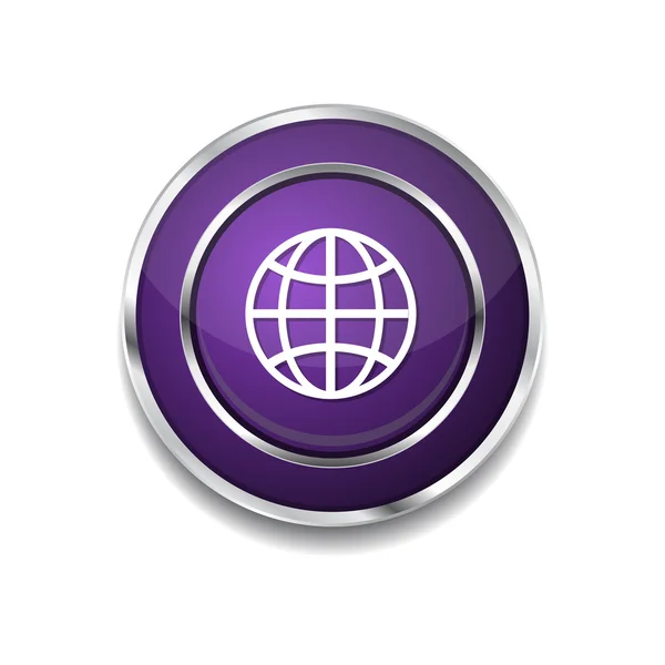 Globe Sign Icon Bouton — Image vectorielle