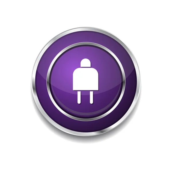 Plug Sign Icon Bouton — Image vectorielle