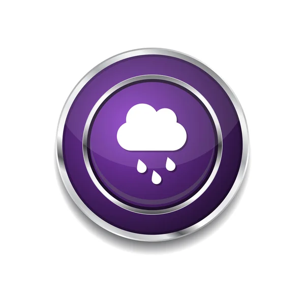 Chmura deszcz ikona przycisku — Wektor stockowy