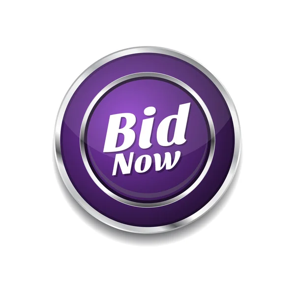 Bid Now Icon Button — Stock Vector