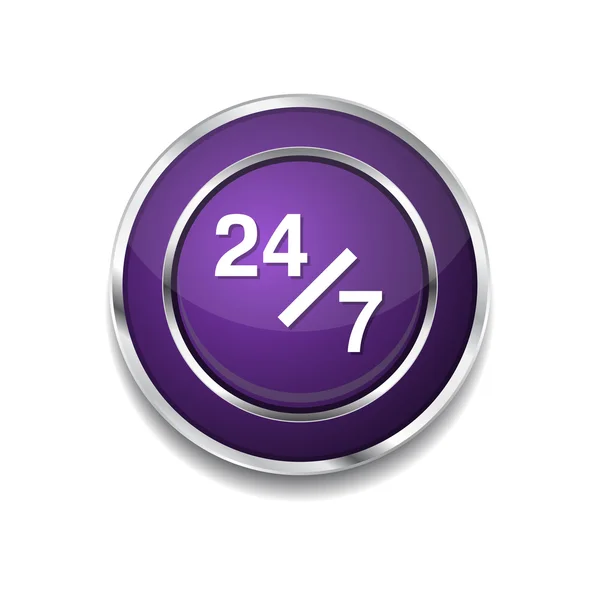24 ώρες υπηρεσία κουμπί εικονίδιο — Διανυσματικό Αρχείο