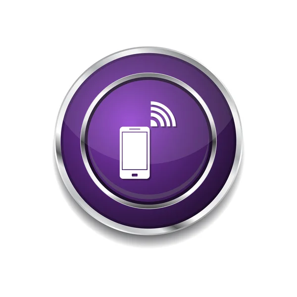 Smart Phone Icon Button — Stock Vector