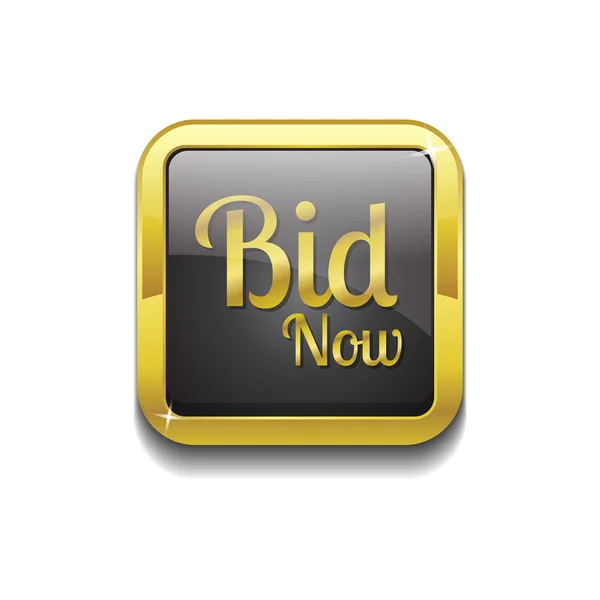 Bid Now Icon Button — Stock Vector