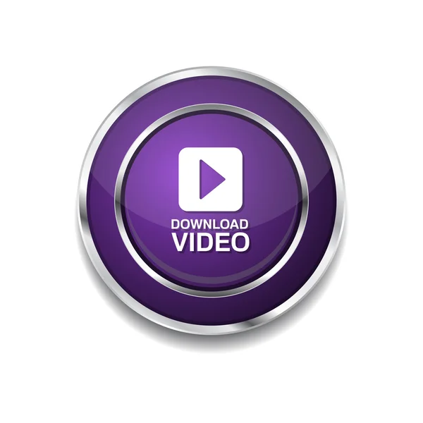 Baixar botão de ícone de vídeo — Vetor de Stock