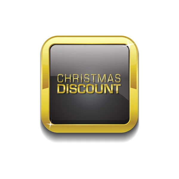 Christmas Discount Icon Button — Stock Vector