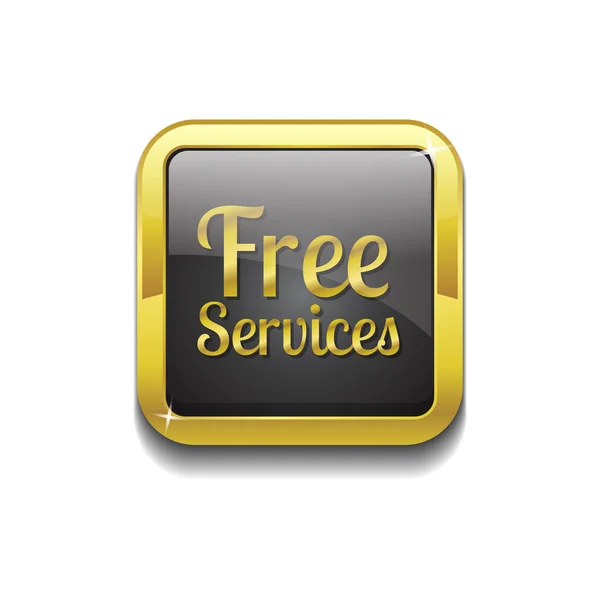 Botão de ícone de serviços gratuitos — Vetor de Stock