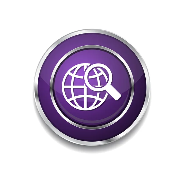 Globe Sign Icon Bouton — Image vectorielle