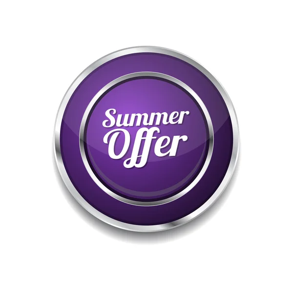 Summer Offers Icon Button — Stock Vector