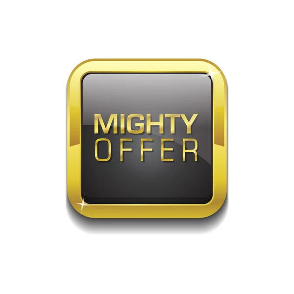 Mighty Offer Icon Button — Vector de stoc