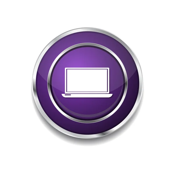 Botón icono del ordenador portátil — Archivo Imágenes Vectoriales
