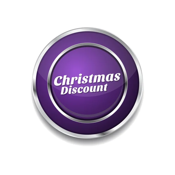 Χριστούγεννα κουμπί εικονίδιο έκπτωση — Διανυσματικό Αρχείο