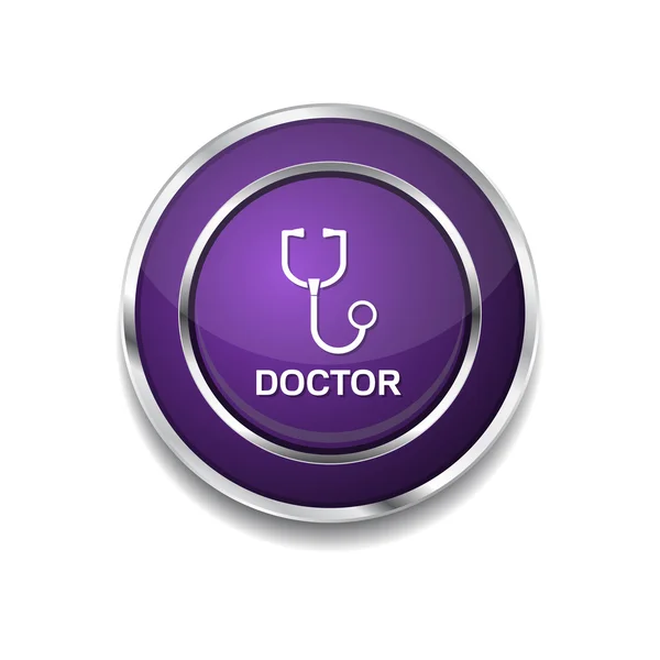 Bouton Icône Docteur — Image vectorielle