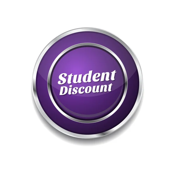 Student Discount Icon Button — Stock Vector