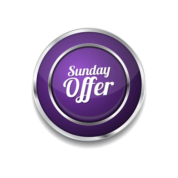 Sunday Offer Icon Button — Stock Vector