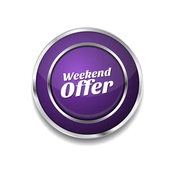 Weekend Offer Icon Button — Stock Vector