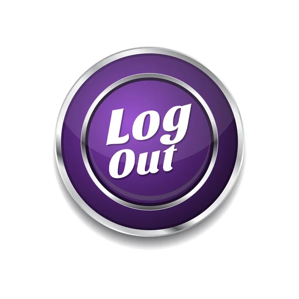 Log Out Icon Button — Stock Vector