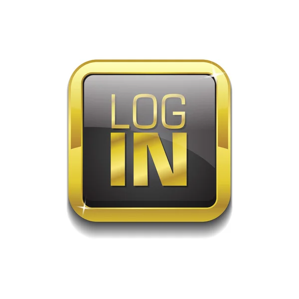 Log In Icon Button — Stock Vector